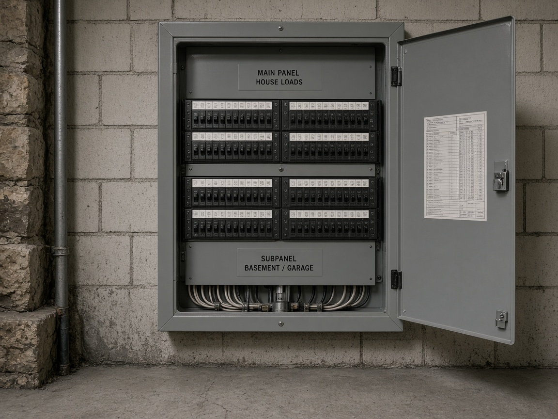 Even rows of labeled breakers